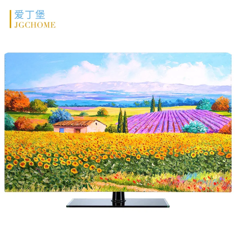 1"-80" 22 дюймов 75 дюймов экран lcd tv PC чехол декоративный капюшон занавеска пейзаж водопад горные холмы водонепроницаемый зеленый