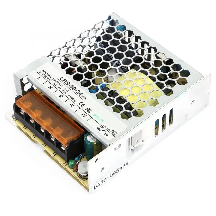 LRS-50-24 AC 85-264V к DC 24V 50W одиночный выход импульсный источник питания 150mVp-p