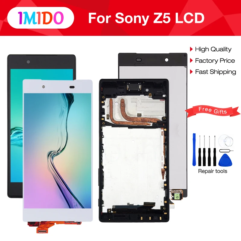 

Single Dual SIM LCD For SONY Xperia Z5 LCD Touch Screen with Frame For SONY Xperia Z5 Dual LCD Display E6653 E6603 E6633 E6683