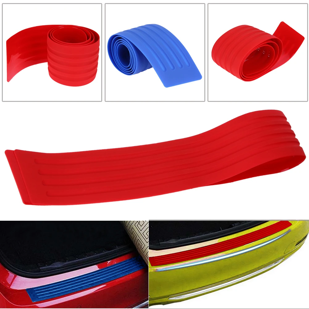 Prix pour 1 Pc Car Styling Voiture SUV Rouge Bleu Arrière Bourrelet Protecteur Trim couverture En Caoutchouc Pad Cover Prix pour 1 Pc Car Styling Voiture SUV Rouge Bleu Arrière Bourrelet Protecteur Trim couverture En Caoutchouc Pad Cover