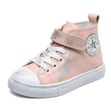 little boys leather sneakers trainers flats ankle boots black white little girls pink sneakers genuine leather