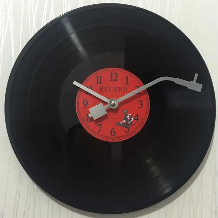 12inch vintage wall clock modern design CD Black Vinyl Record Clock Duvar Saati Horloge Murale slient kitchen watch Home Decor - Цвет: A