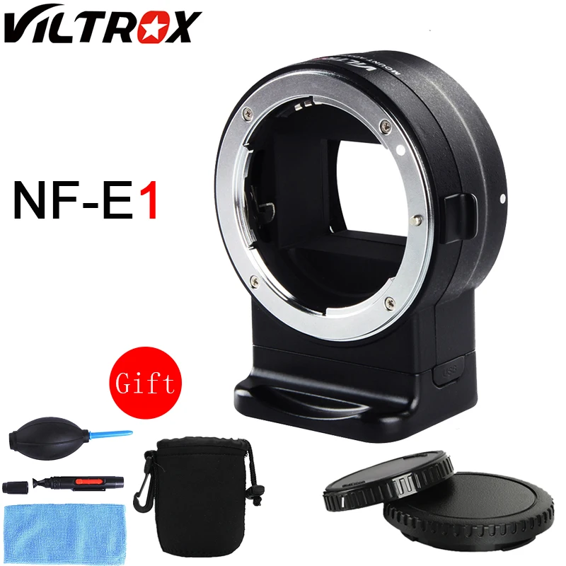 

Viltrox NF-E1 AF Auto Focus EXIF Signal Lens Adapter Ring Tube For Nikon F lens to Sony E mount A9 A7III A6500 A6000 DSLR Camera