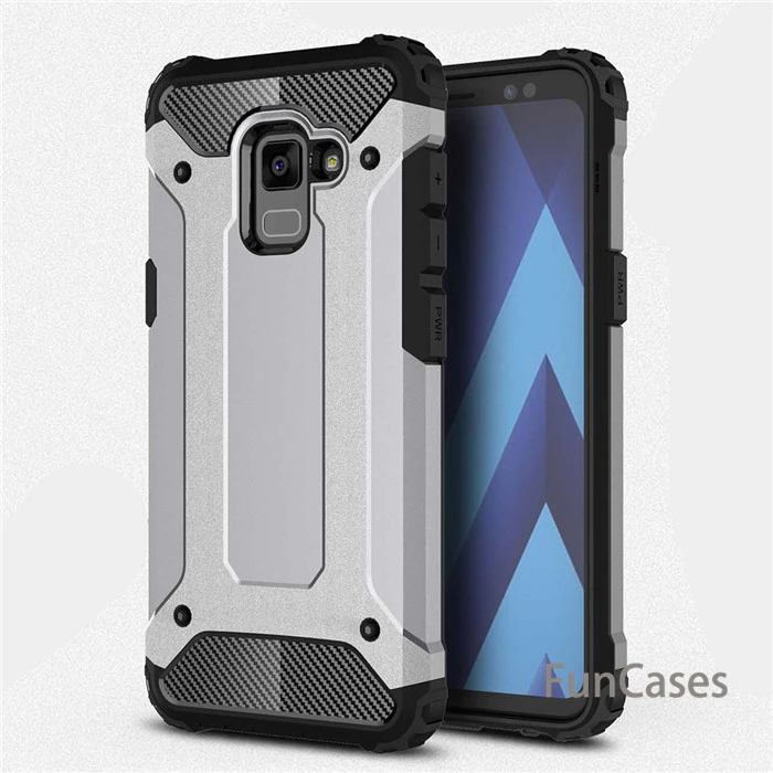 

For Samsung Galaxy A8 2018 case Hybrid Armor Rubber PC Gel TPU Protective Case For A8 Plus 2018 Shockproof silicone cover Capa