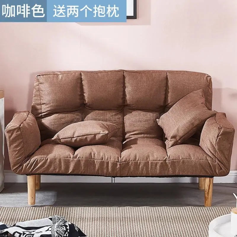 Ленивый диван маленький Huxing Одноместный и двухместный диван простой складной диван-кровать татами балкон маленький диван спальня для женщин - Цвет: fy6