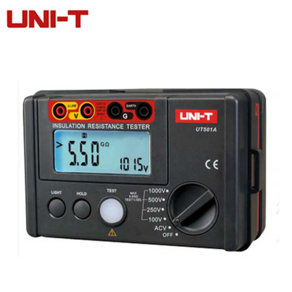 

UNI-T UT501A 1000V megger Insulation earth ground resistance meter Tester Megohmmeter Voltmeter w/LCD Backlight