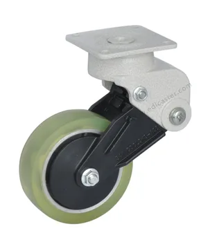 

1PC Absorbing Shock Castor 4" 100Kg TPU with Alu. core Wheels Plate Rigid Industrial Casters Wheels for trolley equipment