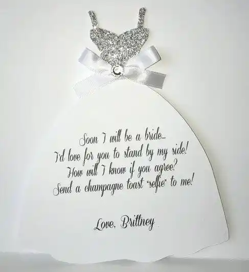 Matron of Honor Maid of Honor Flower Girl Ask Bridal Party Cards Gift Personalized Custom Color Will You Be My Bridesmaid Cards