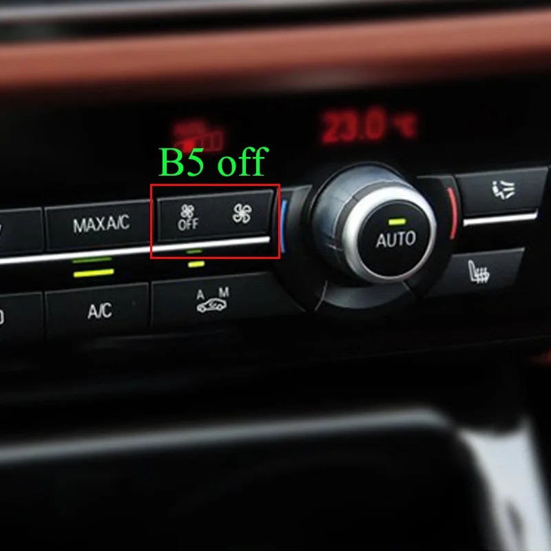 Автомобильный обогреватель климат Управление объем ветра декоративная рамка для Центральной приборной панели вентилятор Накладка для кнопки Замена крышки для BMW F10 F11 F02 F06 F07 F18 - Цвет: RIGHT