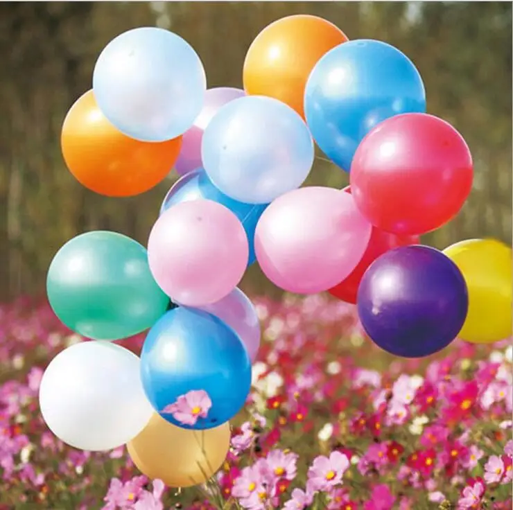 100pcs 1.2g 10inch Latex Balloons 8 Colors Helium Foil Air Balls Inflatable Wedding Children Birthday Party Decoration Balloon | Дом и сад