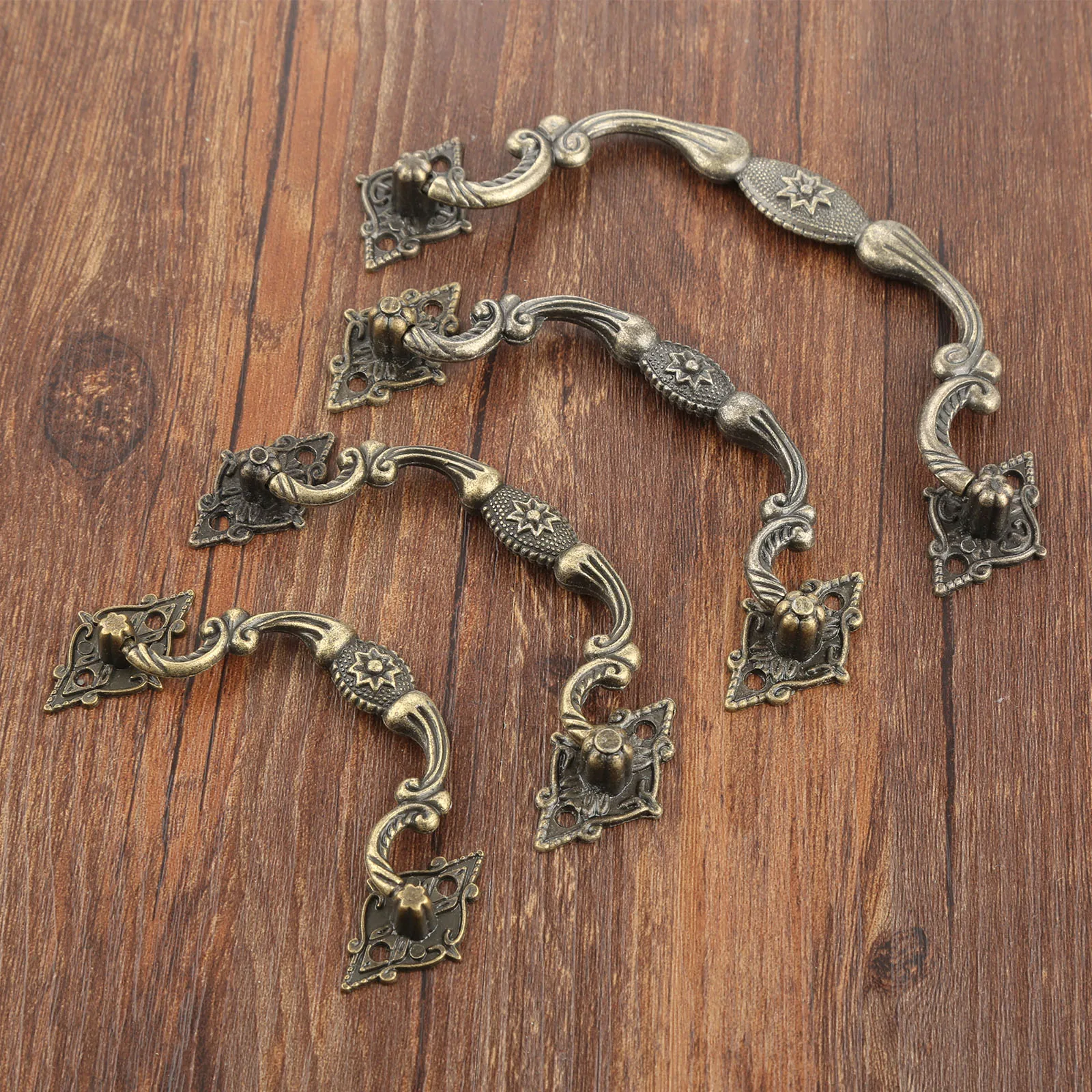 DRELD 1Pc Antique Furniture Handles Cabinet Knobs and Handles Drawer Cabinet Kitchen Pull Cupboard Handle Furniture Fittings