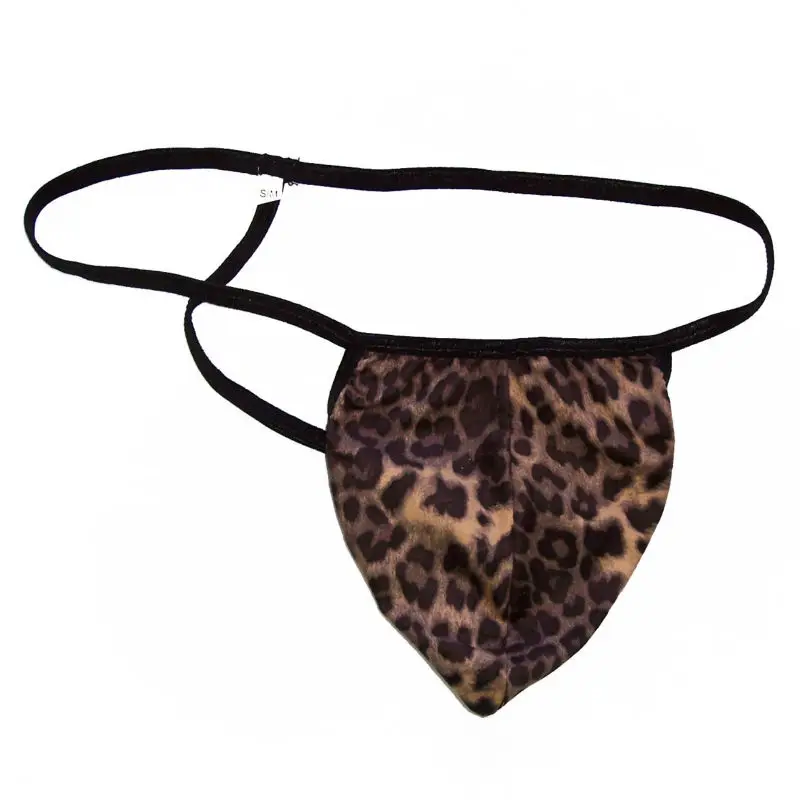 mens sexy string thong Leopard pirnted G522CD Contoured pouch T back
