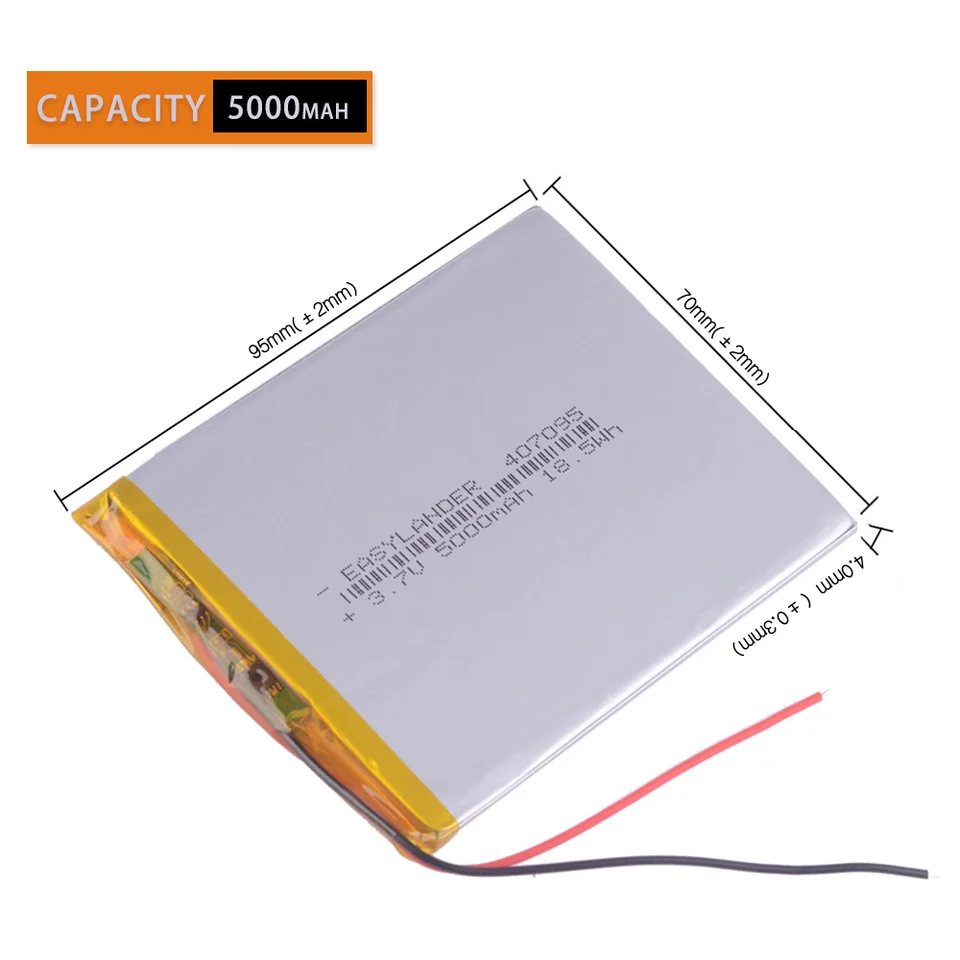 Polime di litio ricaricabile da 3,7 V 5000 mAh 6060100 Lipo