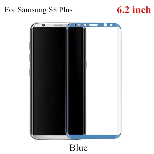 3D изогнутое закаленное стекло для samsung Galaxy S8 S8 Plus 9H полное покрытие стекло Защитная пленка для экрана для samsung S8 S8+ Plus - Цвет: S8 Plus  Blue