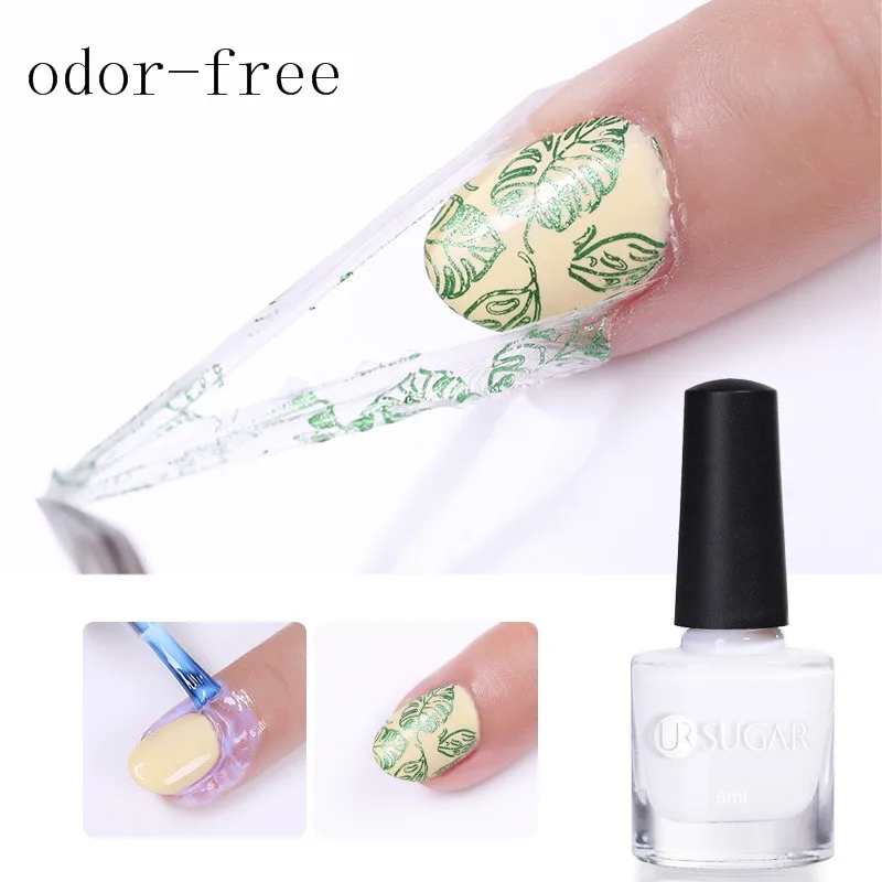 UR SUGAR 6 мл сладкий цвет лак для ногтей розовый желтый синий лак для ногтей чистый лак для маникюра дизайн ногтей - Цвет: odor-free Peel Off