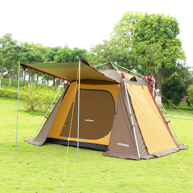 

Aluminum rod fully-automatic tent 3 - 4 outdoor camping beach double layer camping tent
