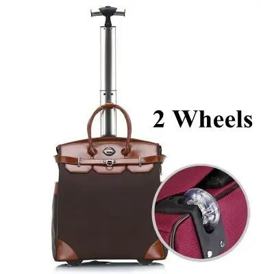 20 Inch Women Travel Cabin Luggage Bag Trolley Bag Trolley Suitcase Rolling Luggage Bag Baggage Suitcase On Wheels Travel Bags - Цвет: 2 wheels