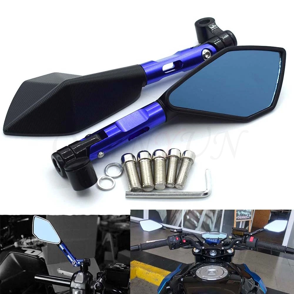 

Universal Motorcycle Rearview Mirror moto CNC Side Mirrors For Yamaha FZ1 FZ6 Fazer FZ8 FZ6R XJ6 MT-07 MT-09 MT09