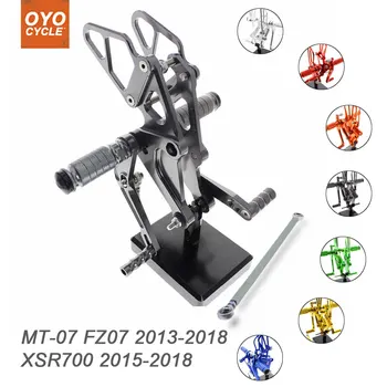 

For Yamaha MT-07 FZ-07 2013-2018 Motorcycle Rear Set Accessories CNC Adjustable Rearet Foot Pegs XSR700 Foot Rests Footpegs