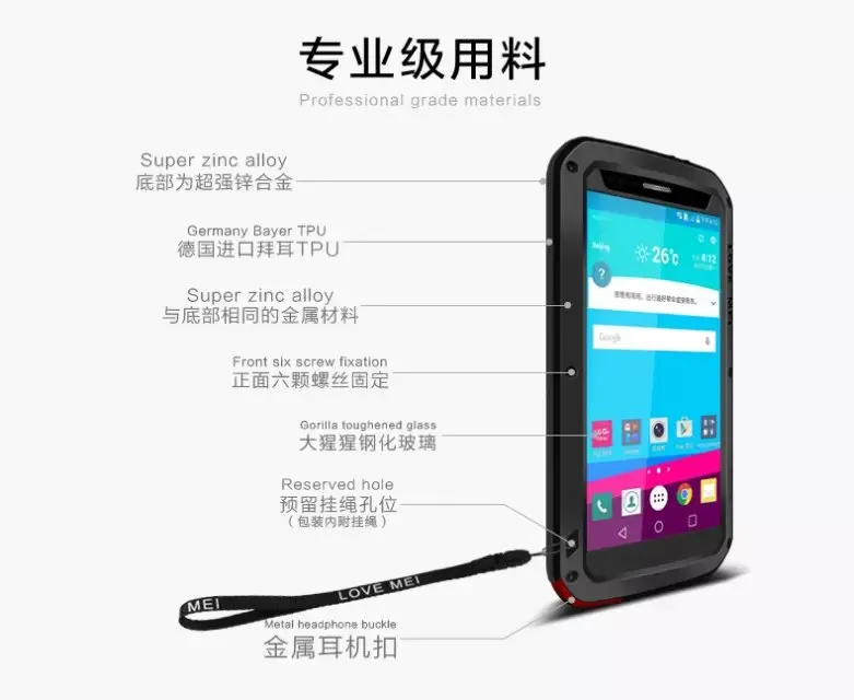 Для LG G4 алюминиевый чехол для LG G4 H818 VS999 F500 грязеотталкивающий противоударный мощный ударопрочный чехол для телефона s