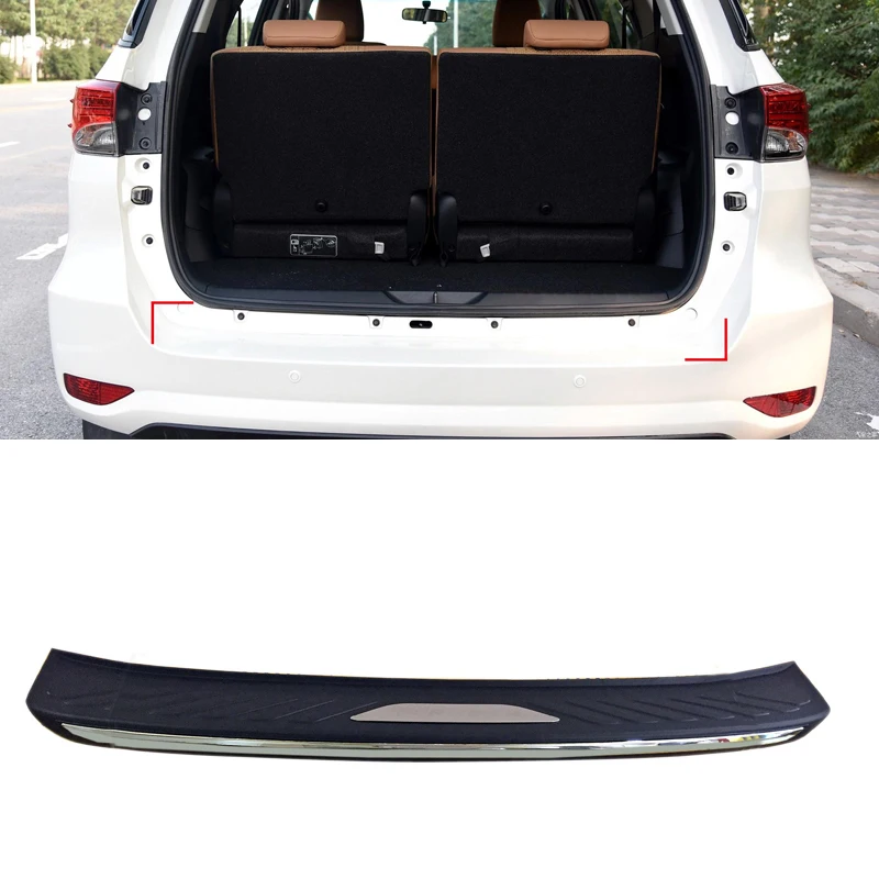

For Toyota Fortuner AN160 2016 2017 Outer Door Bumper Protector Plate Cover Trim Plastic car-styling accessories