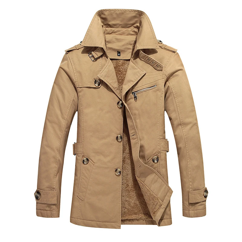 Günstige DIMUSI männer Winter Jacke Mode Windjacke Military Armee Wasserdicht Männer Lange Dicke Fleece Warme Graben Jacke Mäntel, TA125