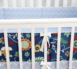4 шт Детские бортики для кроватки новорожденный мальчик девочка кровать бамперы дышащая защита для кроватки (цветок)