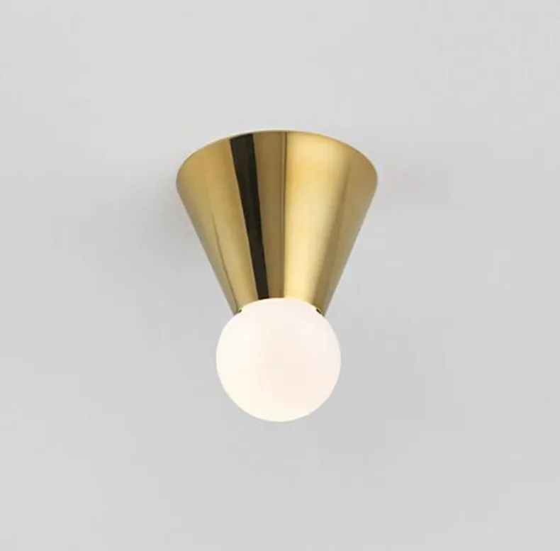Простой стеклянный шар, светодиодный потолочный светильник, светильник для спальни, лампа для столовой, скандинавский потолочный светильник для кухни