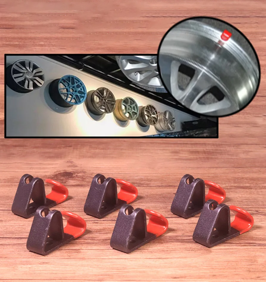 6Pcs Set 13 22'' Metal Tire Wheel Rim Hub Hook Wheel Shop Display Stand