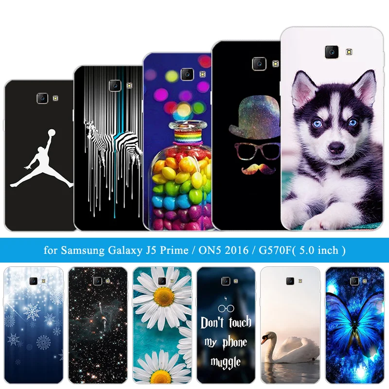 Чехлы для телефонов Samsung Galaxy J5 Prime G570F G570 Мягкий силиконовый чехол из ТПУ On5 2016 SM-J5