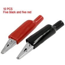 ; 3X(10 шт.; черные, красные ботинки с мягкой изоляцией; тестовые зажимы; застежка 2,2 дюйма