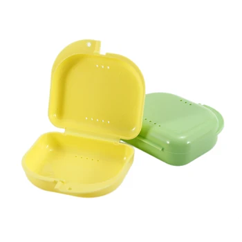 

Multi Color Dental Orthodontic Retainer Box Case for Mouthguards Biteguards Dentures Sport Guard Container Case