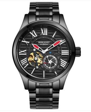 

Automatic mechanical watch 50M water BERLIGET wristwatches watch mens