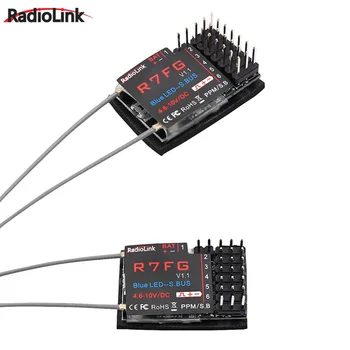 

RadioLink R7FG 2.4GHz 7CH Dual Antenna Reciever High Voltage Integrated Gyro Version For Radiolinks RC6GS RC Transmitter