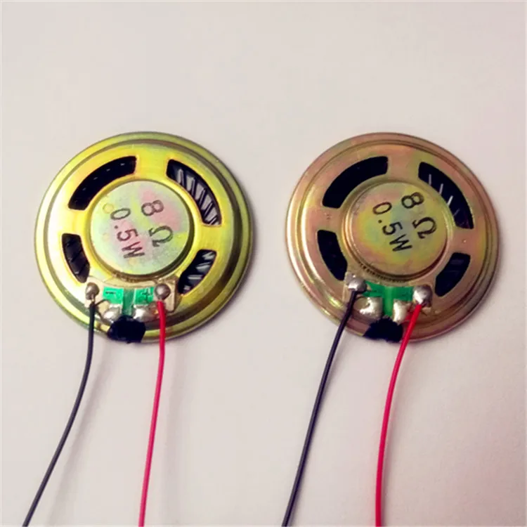 

1pcs 36mm40mm8R0.5W Welding line with line iron shell ultra-thin speaker