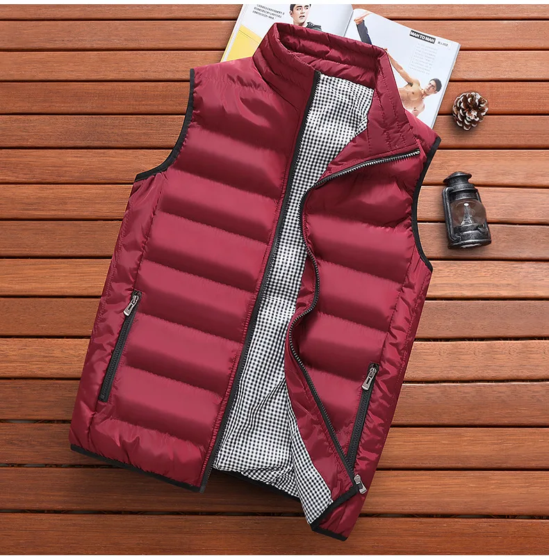 

Woodvoice Vests Mens Solid Color Outwear Sleeveless Jackets Male Casual Autumn Waistcoat Men Brand Mens Winter Vests Veste Homme