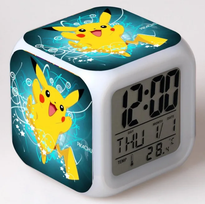 

Pokemon Go Color Changing LED Digital Alarm Clock Lighting Toy Kid's Xmas Gift B