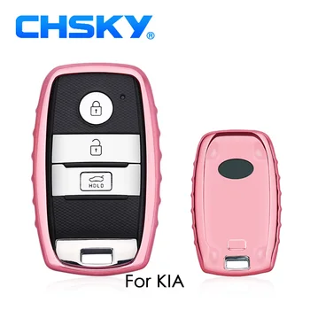 

CHSKY Car Styling Soft TPU Car Key Case Shell For KIA Carens K3S K4 K5 Car key Cover Case Car Accessories