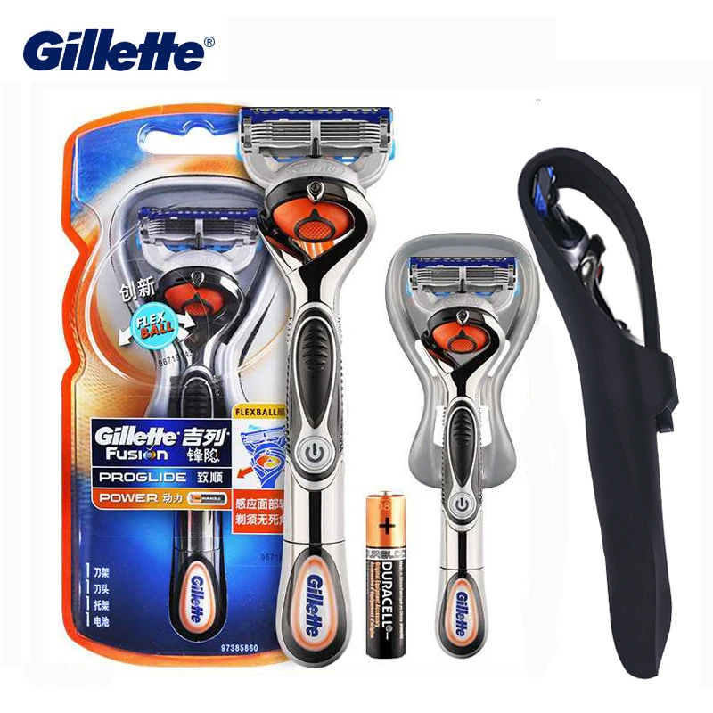 Men Electric Razor Gillette Fusion ProGlide Power Shaving Shaver Male Face Beard Hair Trimmer 5 Layer Blades Replacement Refills
