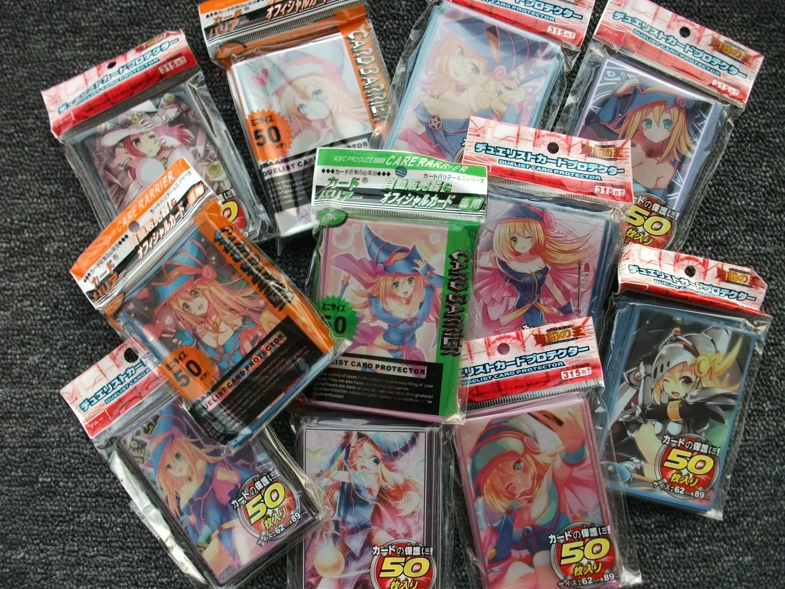 

50pcs/package Board Game Yu Gi Oh Card Professional Plastic Jacket Card Holder Variety of Colors Card Protector Black magic girl