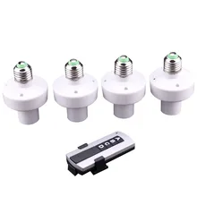 E27 фитинги гнездо винт база свет держатель 4 шт. с 1 Пульт ДУ для ПК переключатель включения легко Управление 30 м 315 МГц 10 шт./партия