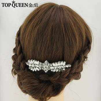 

TOPQUEEN H49 Fashion Wedding Crystal Barrette crystal Hair Combs Ornament Bridal Hairpins Handmade Accessories Jewelry For Bride