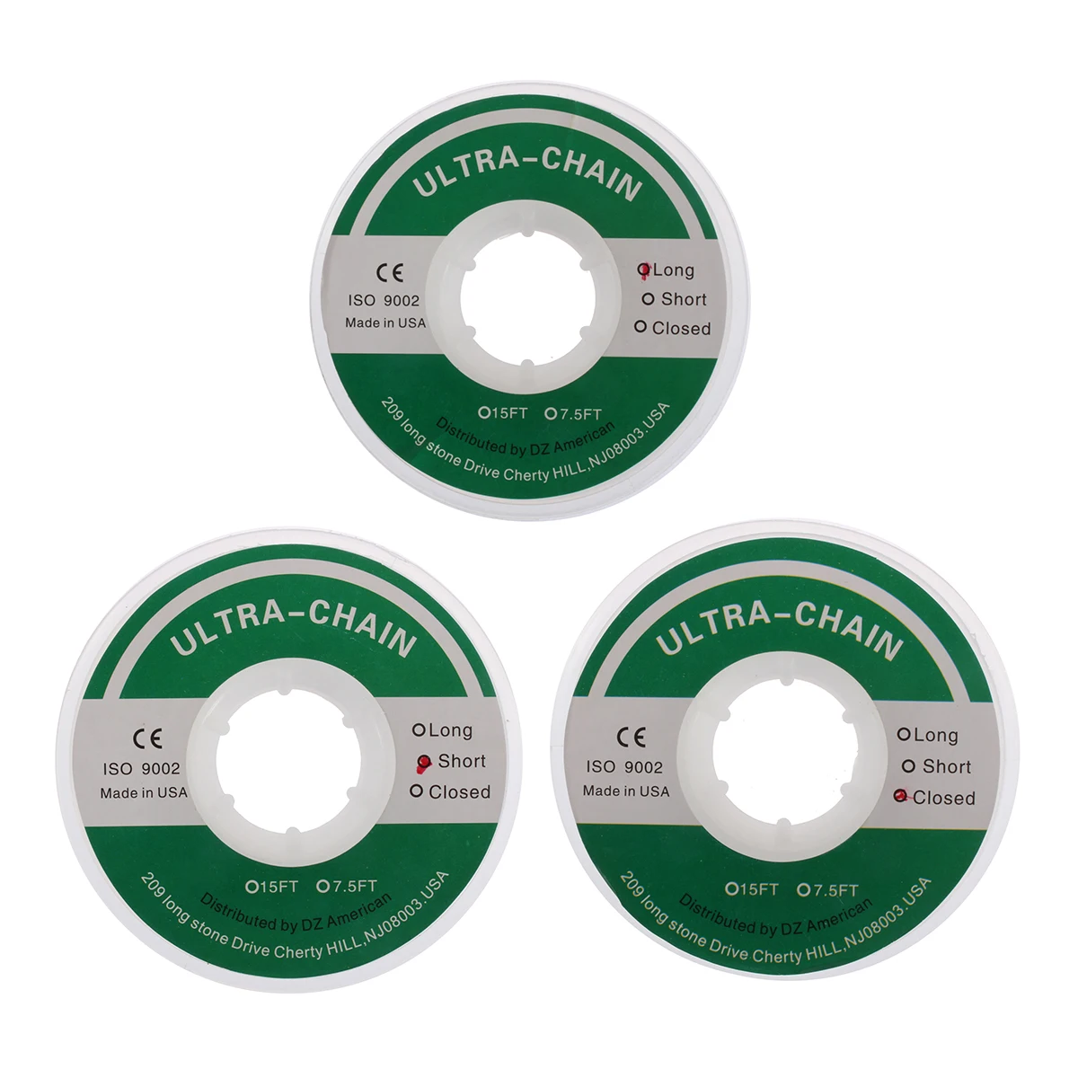 

1Pc Dental Orthodontic Appliances Rubber Elastic Spool High Strength Power Ultra Chain Transparent Color Dentist Materials