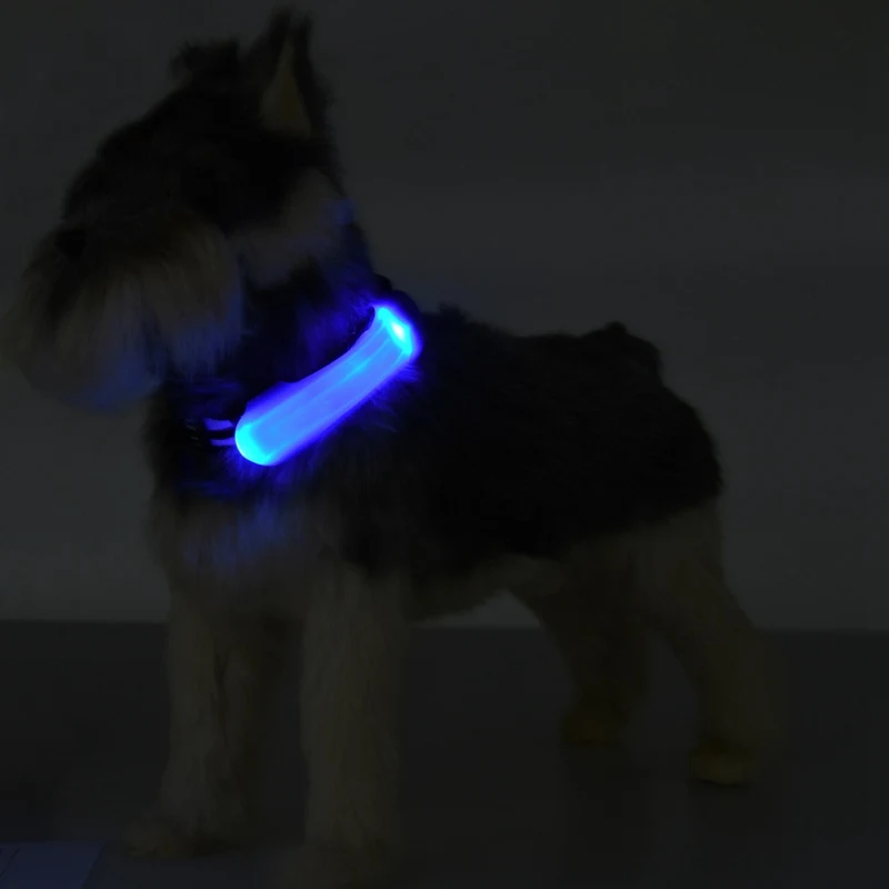 Светодиод для домашних собак светильник светящийся бандажный ошейник аксессуары силиконовые ремни безопасности предупреждающие огни домашнее животное Ночная ходьба безопасные принадлежности
