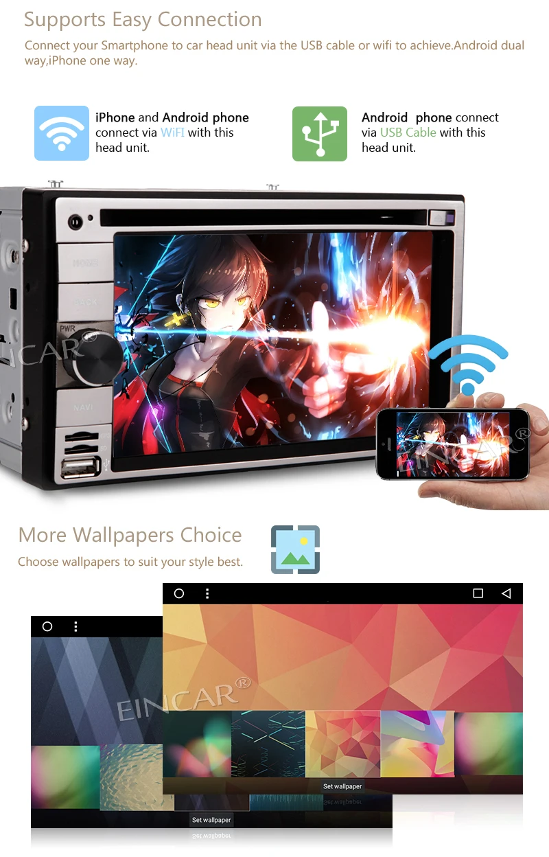 6," 2 Din Android 7,1 автомобильный стерео радио gps навигация dvd-плеер поддержка 4G wifi Bluetooth зеркальная поверхность подключение+ беспроводная резервная камера