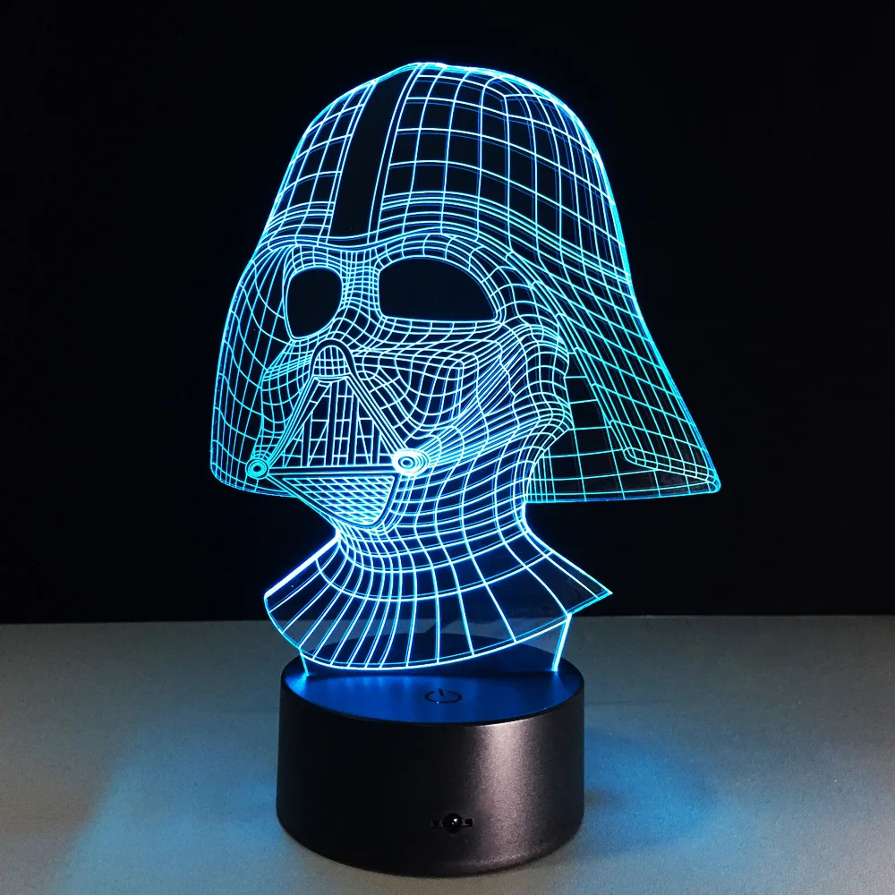 Star Wars Darth Vader 3D LED Table Lamp Night Light 7 Colorful Children Lighting Gift Baby Nightlig - 32915952596