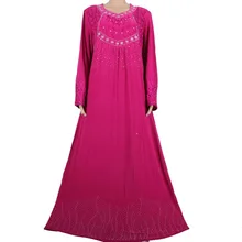 Muslim Abaya Kaftan Islamic Clothing for Women Beading Design Turkish Maxi Abaya in Dubai Kaftan Dress Purple MD772