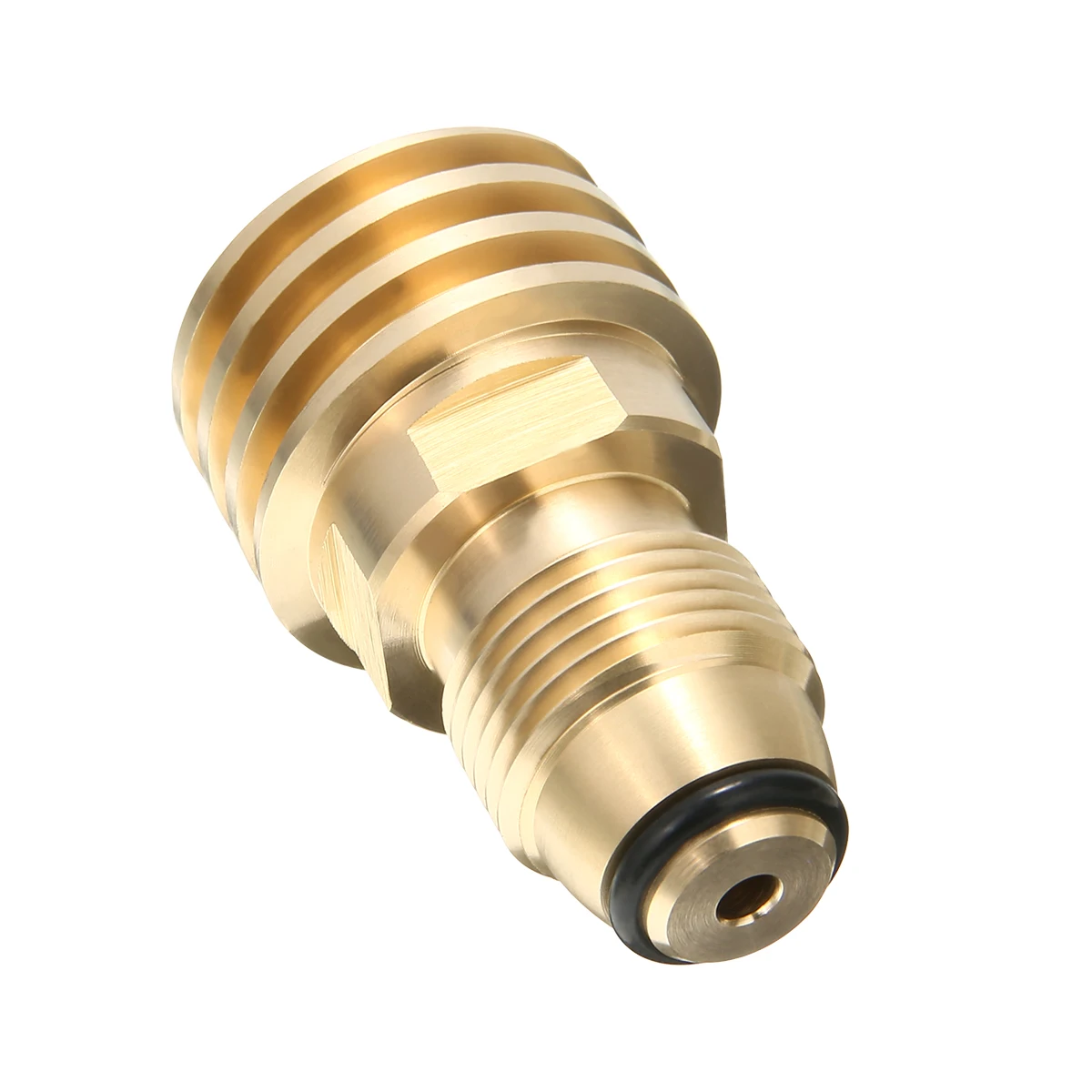 Converts Propane LP Tank Adapter POL Service Valve to QCC Outlet Brass Adapter Outdoor Camping BBQ Stove Burner Switching Valve