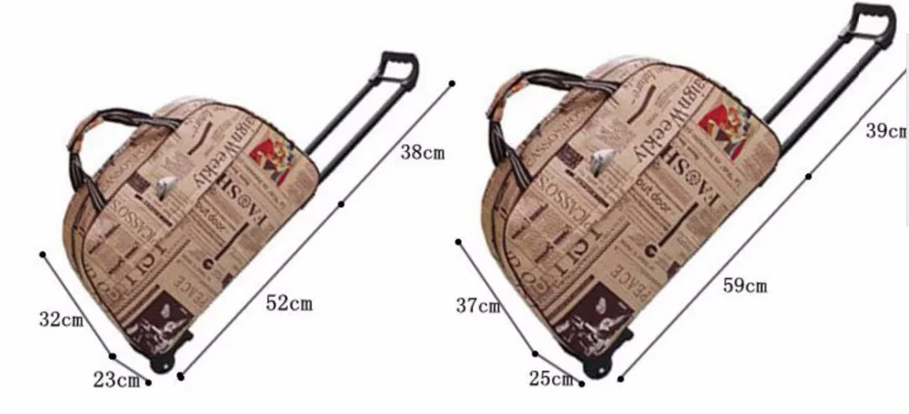 Модная Дорожная сумка Мужская роликовая сумка женская колесо большой галстук складная тележка сумка багажный бак модная непромокаемая