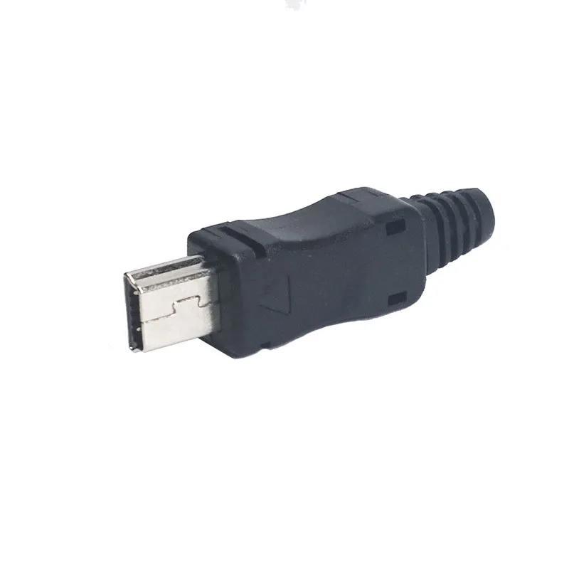 

Mini USB Male 5p With Sheath Connectors Plastic Shell USB Connector Jack Tail Plug Mini Sockect Terminals mp3/4/5